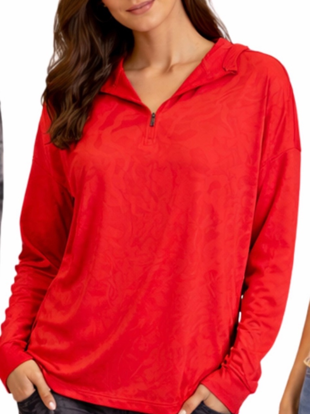 🔥Under Armour Red Quarter-Zip Hoodie Pullover EXCELLENT CONDITION NO FLAWS🔥 Red🔥